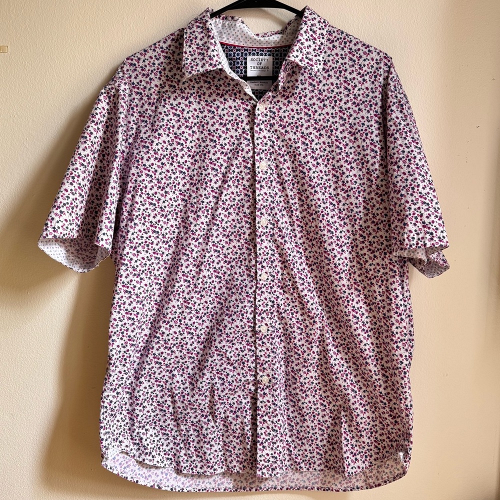 Society of Threads floral button up